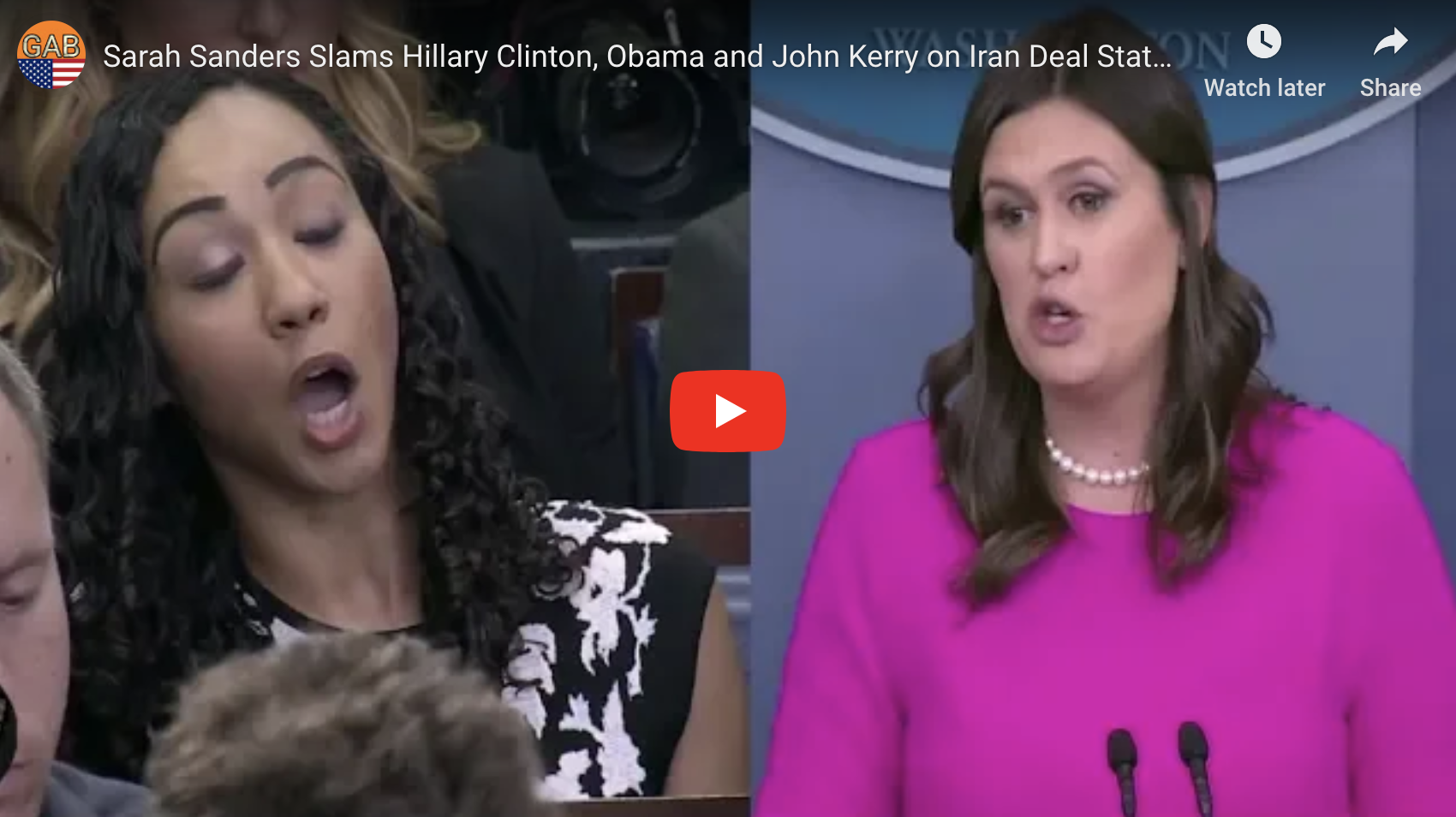 Sarah Sanders Iran Pompeo Sanctions